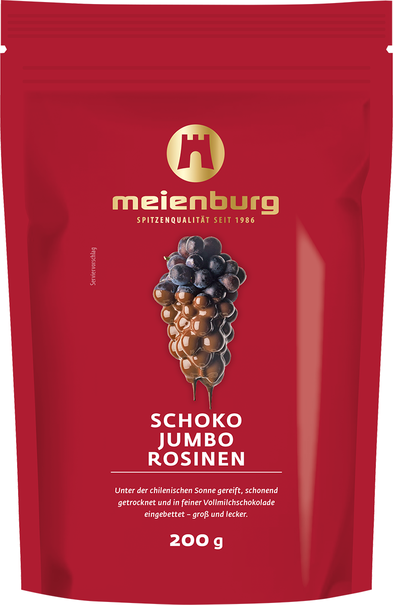 Schoko-Jumbo-Rosinen - Rosinen in Schokolade 200g | Meienburg